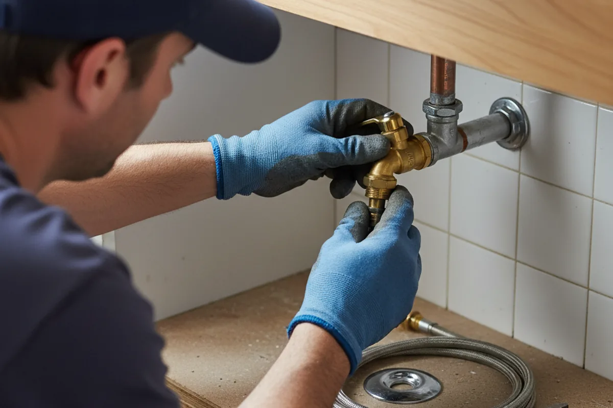 Shutoff valve and fitting work during Burst Pipe Repair in Sutherlin